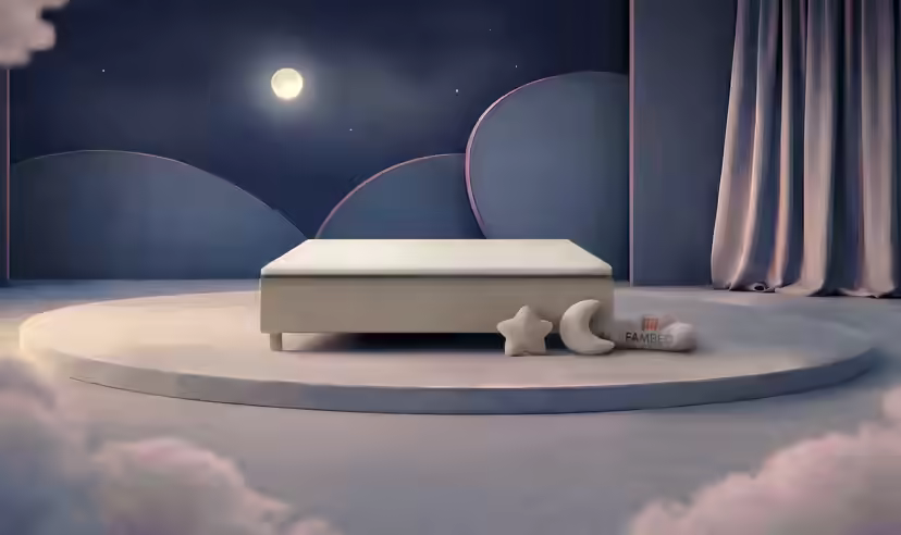 FAMBED family bed in beige, 210 × 200 cm, without headboard