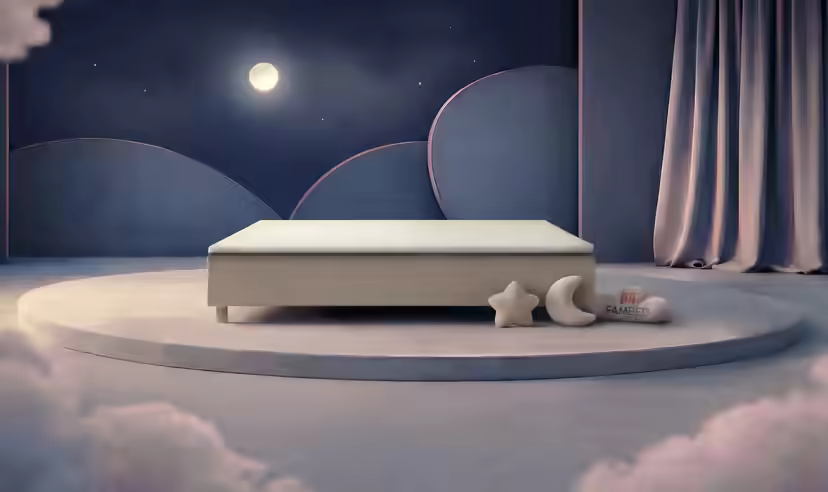 FAMBED family bed in beige, 250 × 200 cm, without headboard