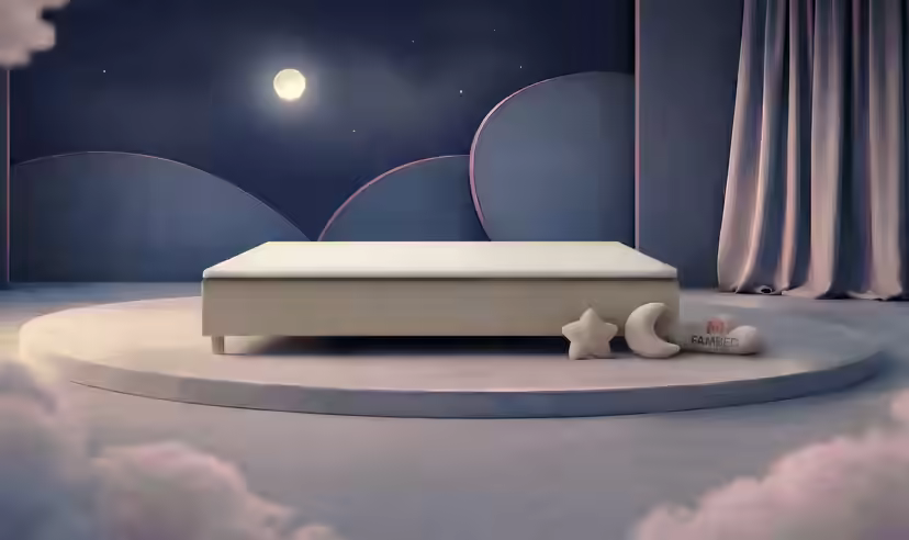 FAMBED family bed in beige, 280 × 200 cm, without headboard